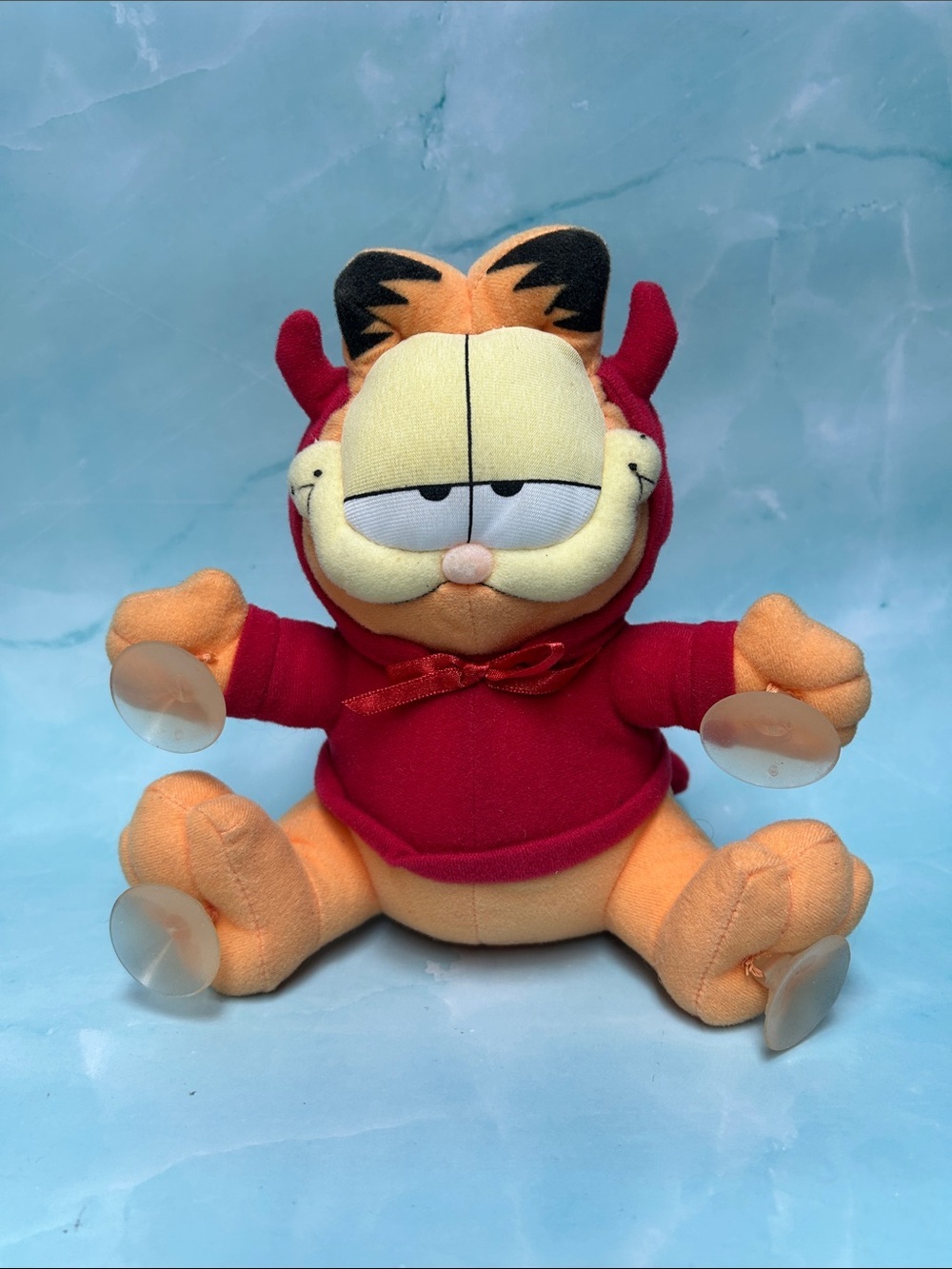 Garfield Plush Devil Costume Car Window Suction Vintage